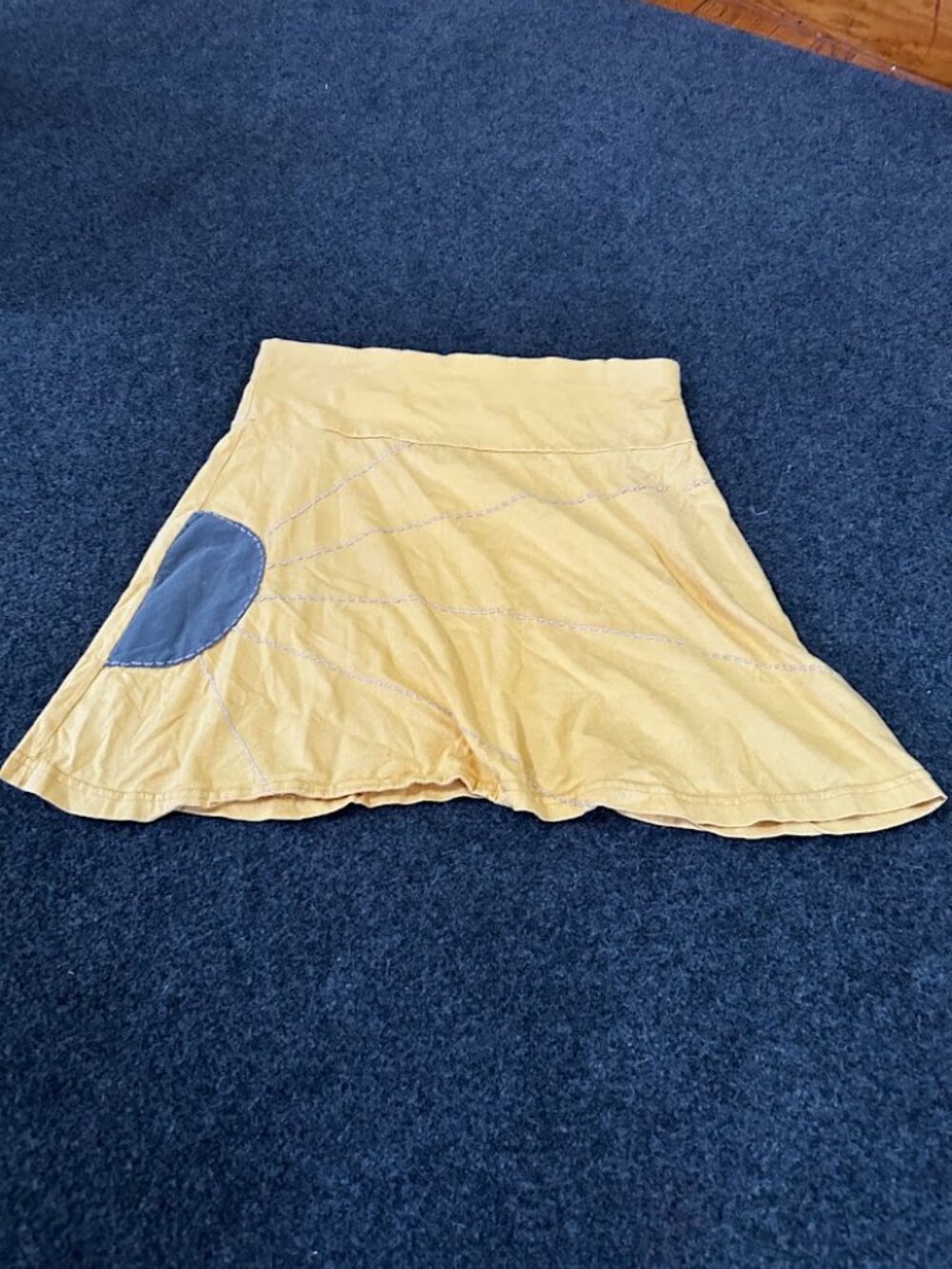 Synergy Organic Yellow Sun Appliqué Mini Skirt
